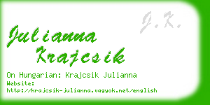 julianna krajcsik business card